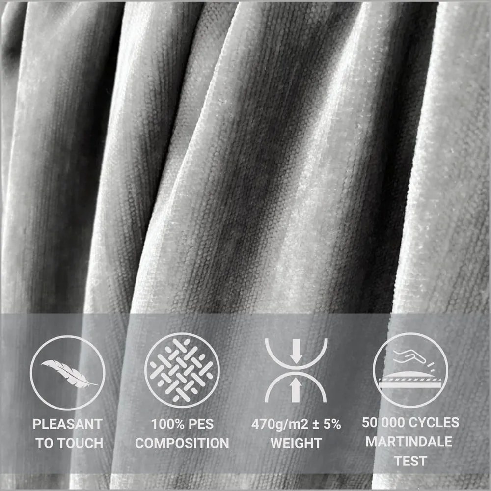 Светлосиво тапицирано двойно легло с място за съхранение с включена подматрачна рамка 200x200 cm Aruba L – Maison de Rêve