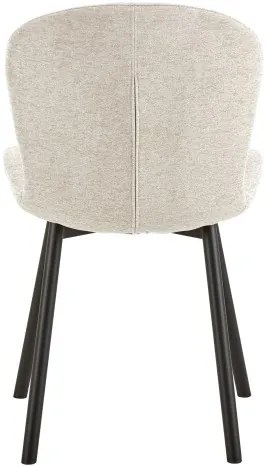 ФИОРА Бежов (тъкан Апиа 453) / черни крака – МОДЕРЕН ТАПИЦИРАН С ЧЕНИЛ СТОЛ ЗА ДНЕВНА/ТРАПЕЗАРИЯ