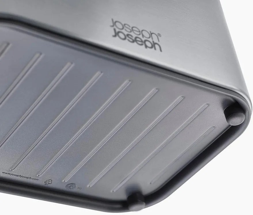 Метална стойка за перилни препарати в блестящо сребрист цвят Surface – Joseph Joseph