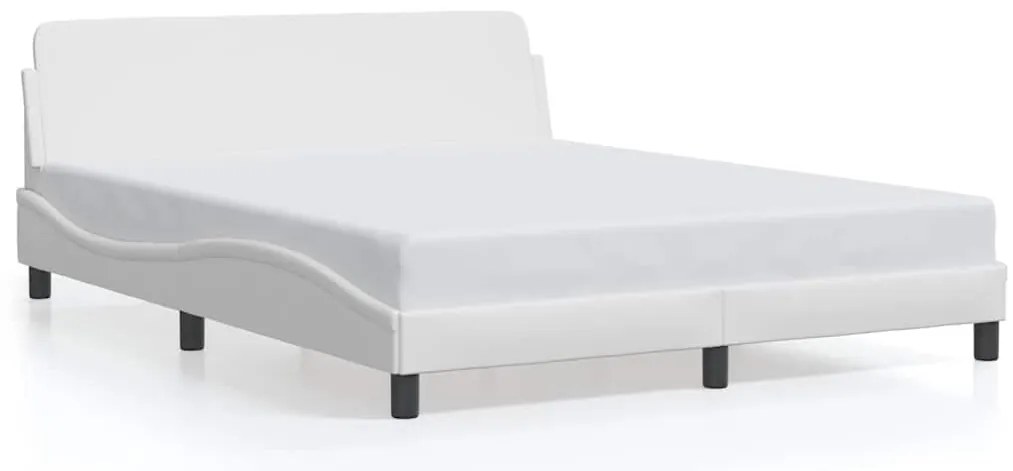 373219 vidaXL Рамка за легло Dover, бяла, 160x200 см, изкуствена кожа