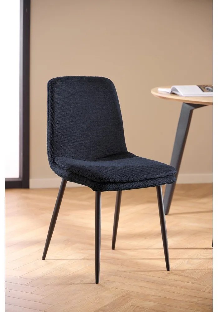 Тъмносин трапезен стол Becca – Actona