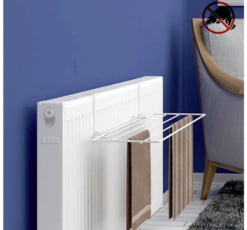 ПРИСТАВКА ЗА СУШЕНЕ НА ДРЕХИ TEKNO TEL EG-201 , КЪМ РАДИАТОР , бял