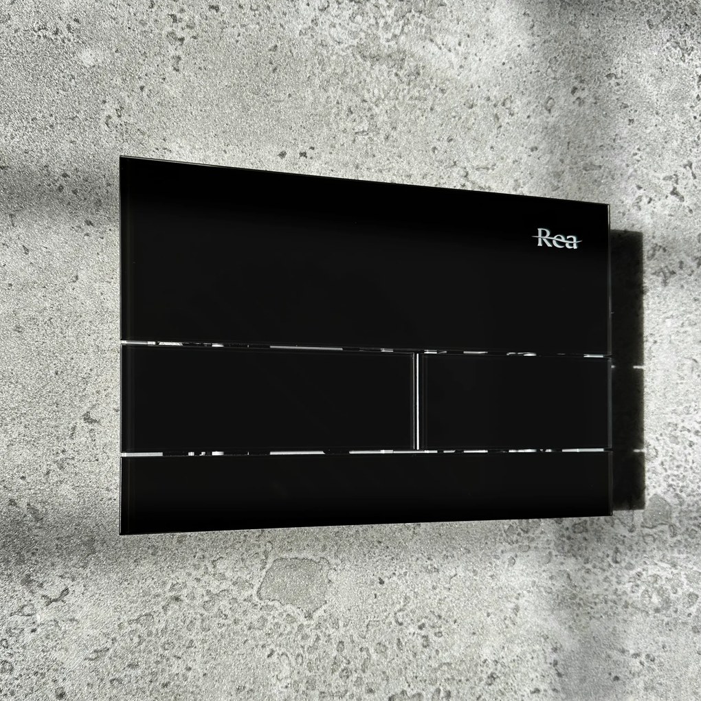 Бутон за тоалетна K011A-Q и Slim024N Rea T Black Glass