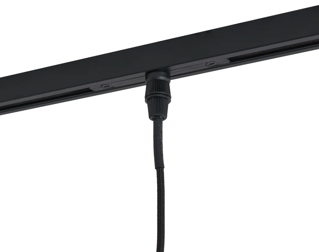 Модерен прожектор златен с кехлибарено стъкло за релсова система 1-фазна - Slimline Loyce