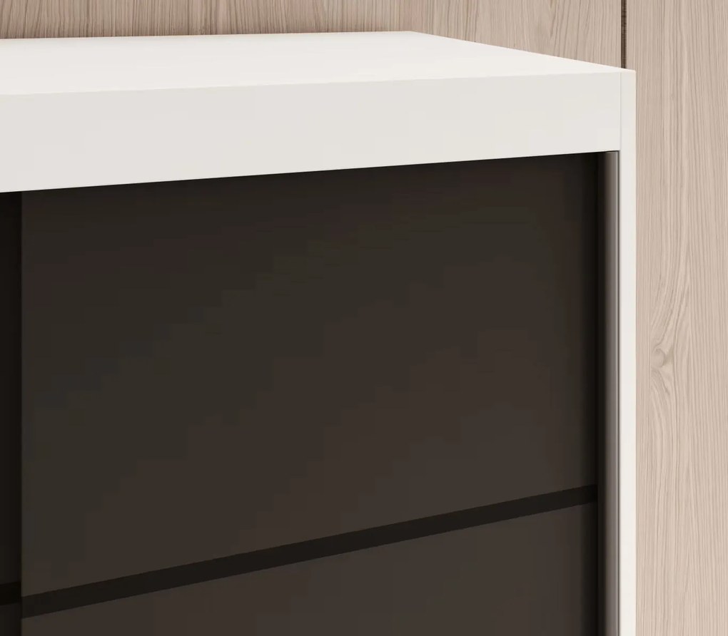 Гардероб Flux 100 плъзгащ се-Leuko-Мауро