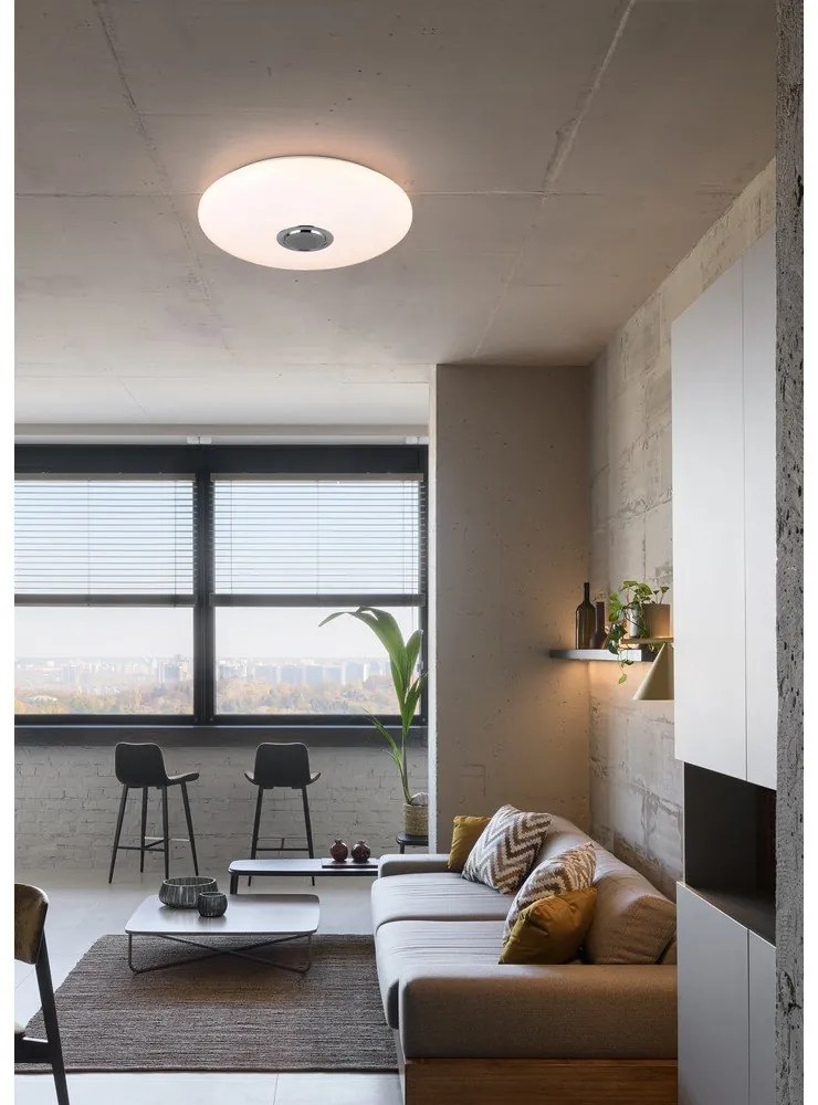 Бяло LED осветително тяло за таван ø 58 cm Musica – Trio