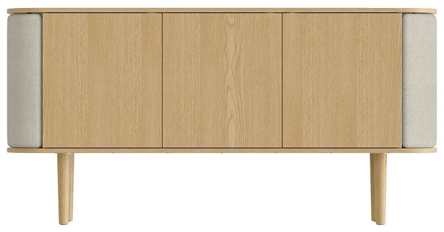 Нисък скрин с дъбов декор в бежово-натурален цвят 150x75 cm Treasures - UMAGE