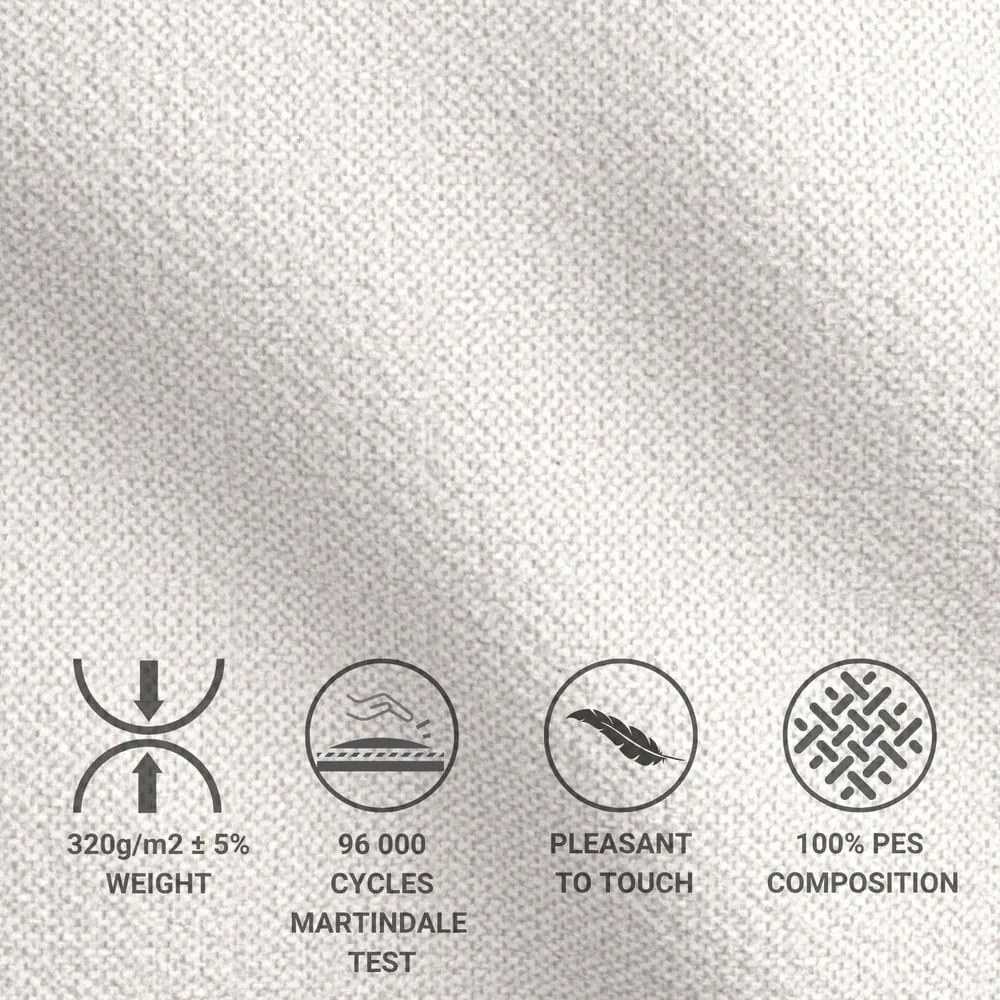 Кремаво боксспринг легло с място за съхранение 200x200 cm Monpelli – Maison de Rêve