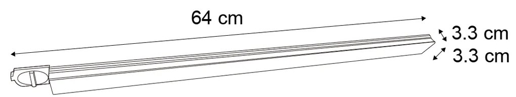 Модерна черна таванна лампа за 1-фазна релсова система 15W 1180 lm 2700-3800K - Iconic Tsiri