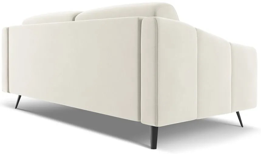 Бял кадифен диван 202 cm Nalu – Makamii