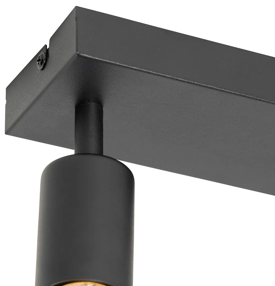 Модерен прожектор черен правоъгълен 2-светлина - Facil