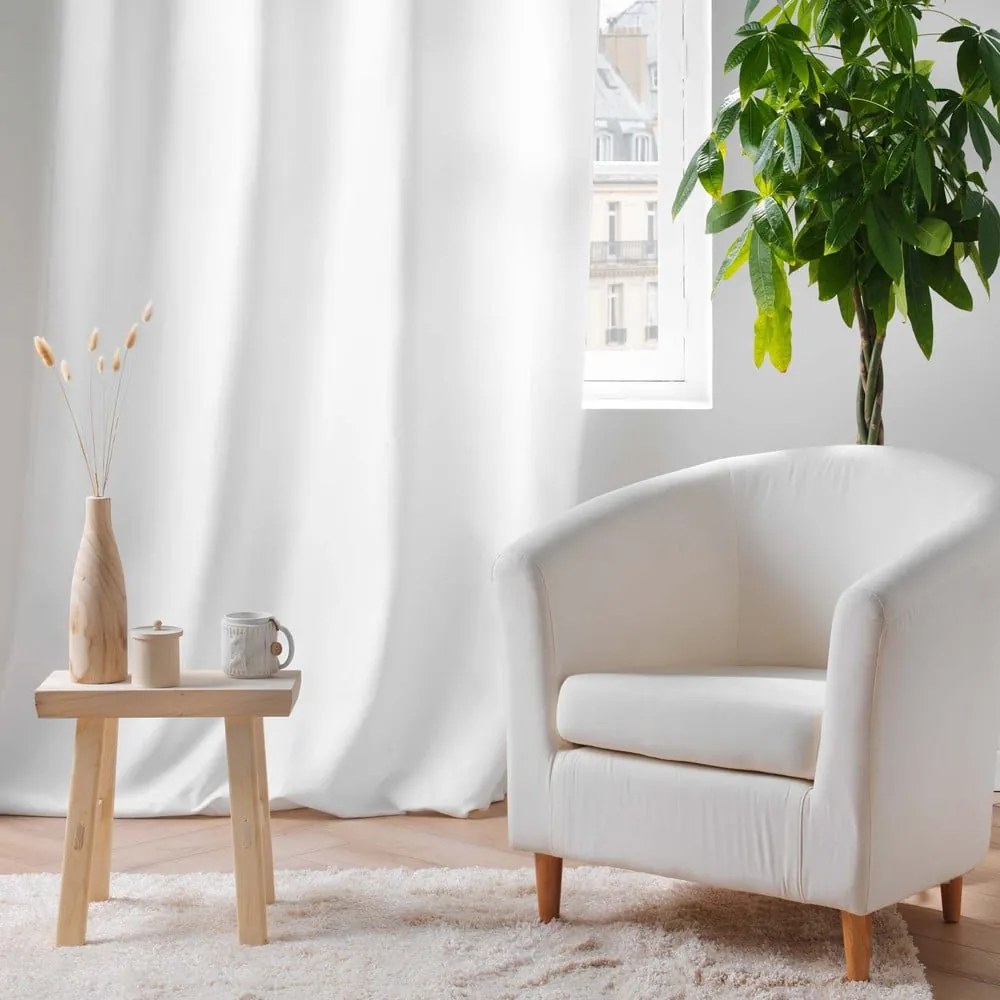 Бяло термо перде от микрофибър 135x260 cm Micropolar – douceur d'intérieur
