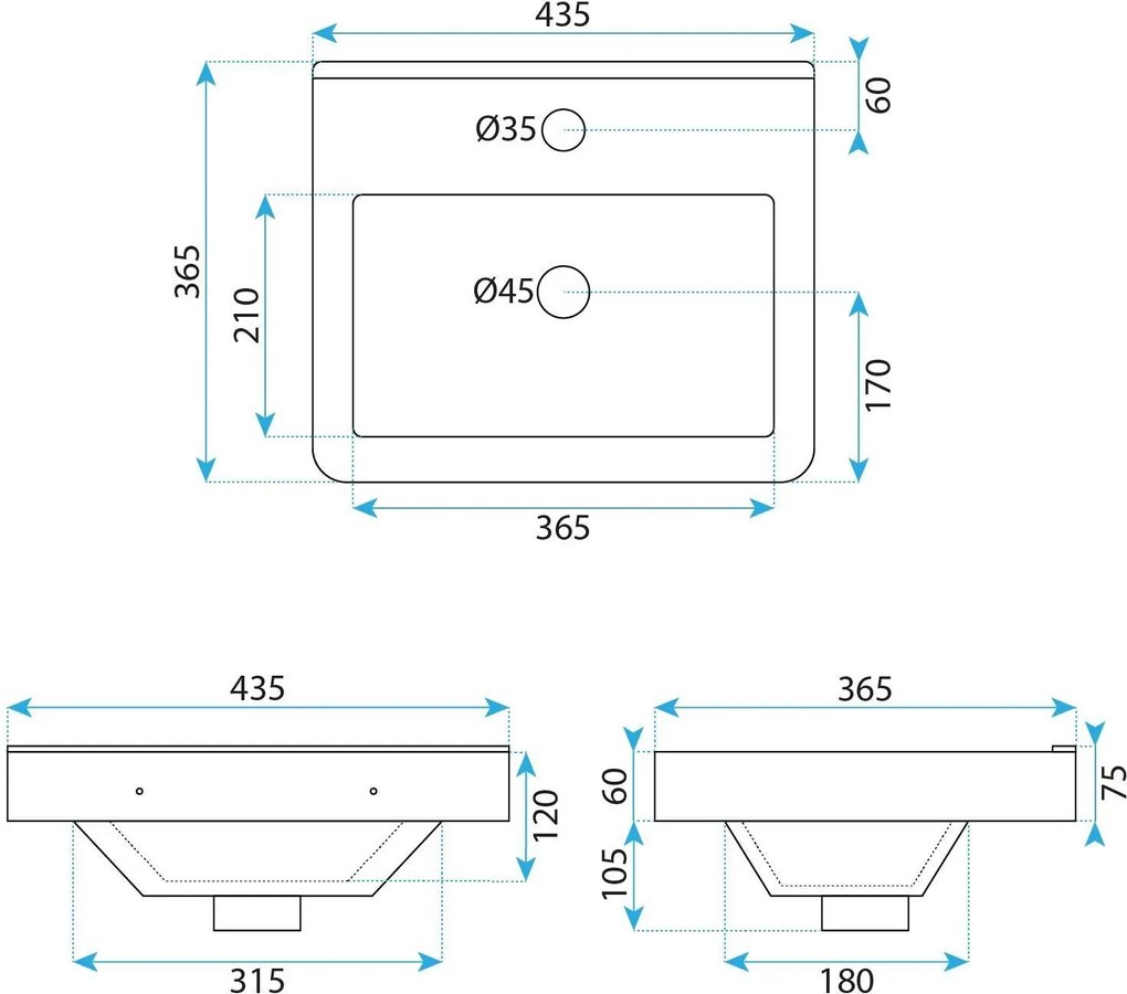 Комплект мебели за баня с мивка Molly 40cm Beige