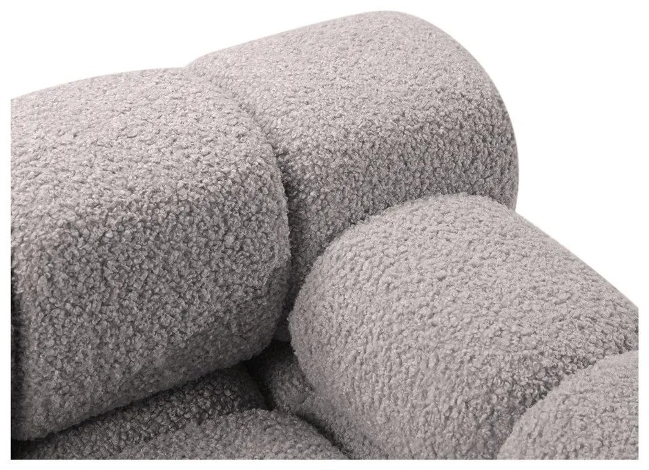 Светлосив модул за диван от букле (десен ъгъл) Bellis – Micadoni Home