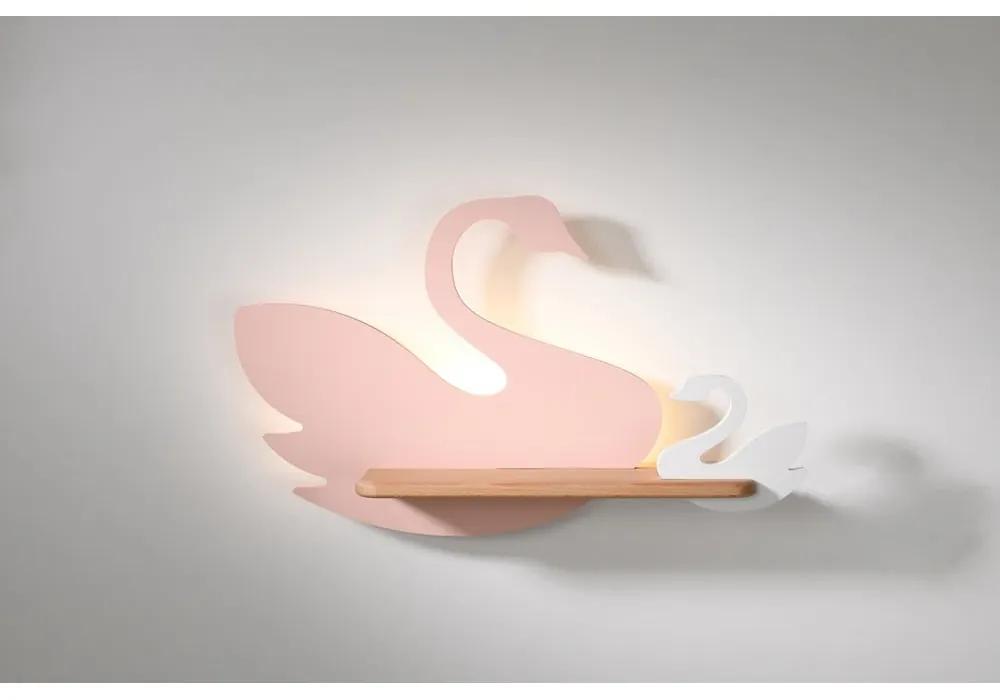 Детско осветително тяло в бяло и розово Swan - Candellux Lighting