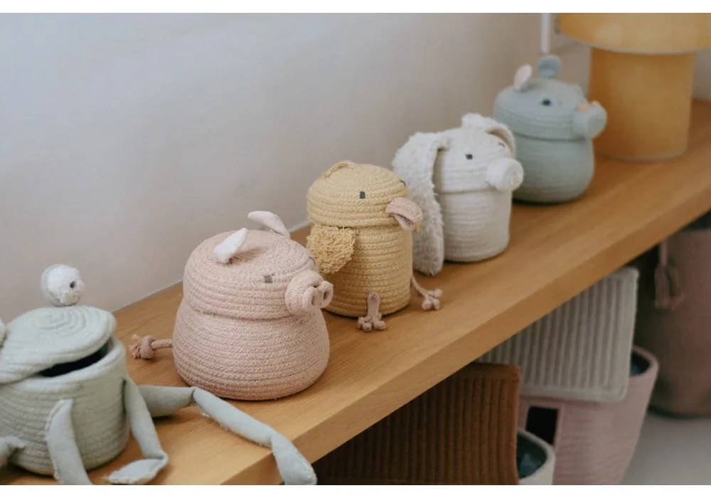 Сива текстилна детска кошница за играчки ø 15x15 cm Mini Renata the Rat – Lorena Canals