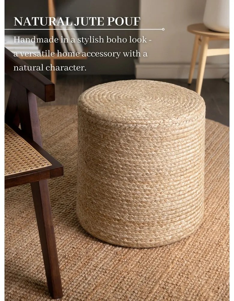 Табуретка в естествен цвят Jutta Gold – Hanse Home