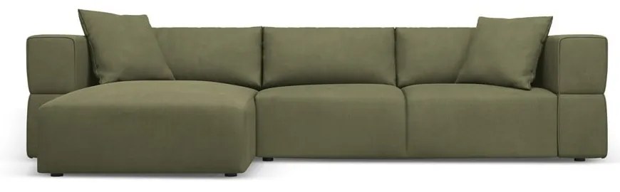 Светлозелен ъглов диван, ляв ъгъл Esther – Milo Casa