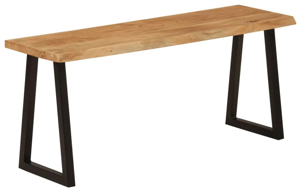 372754 vidaXL Пейка с жив ръб 105 см масивна акация