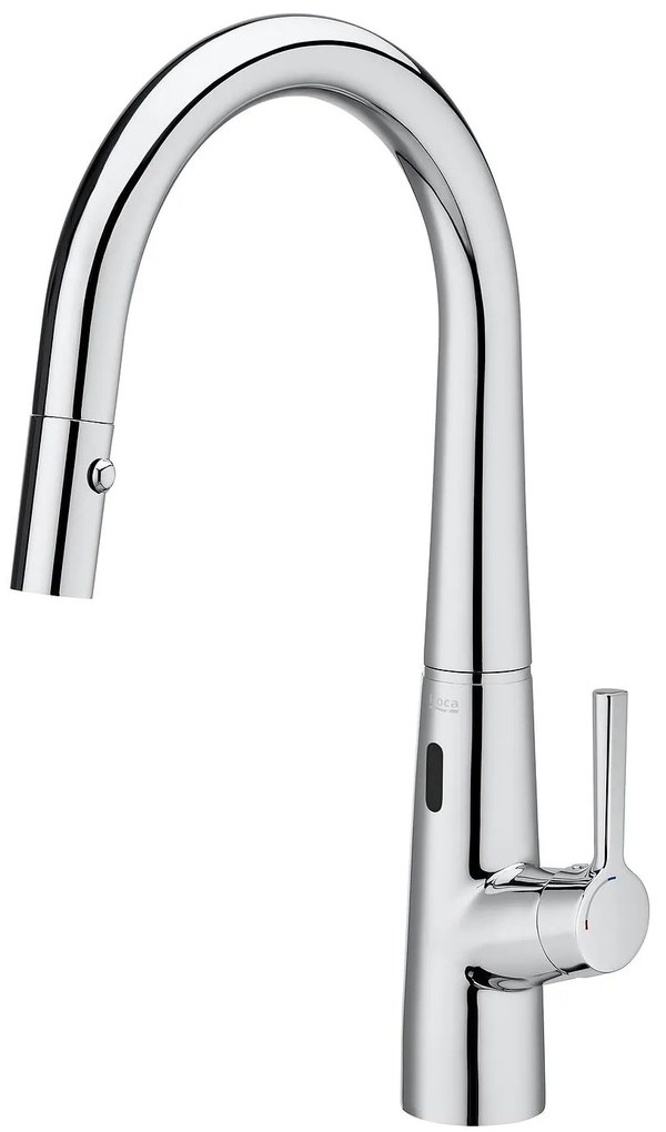 Стоящ смесител за кухня, Roca, A5A8A2AC00, Електронен, с изваждащ се чучур