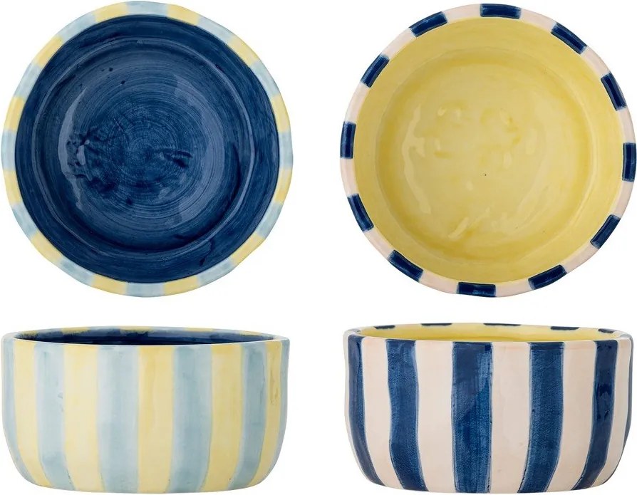 Жълти/сини керамични купички в комплект 4 бр. 300 ml Phoenix – Bloomingville