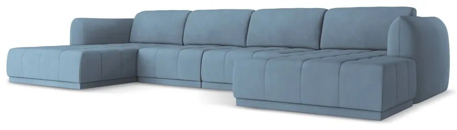 Светлосин ъглов диван Hoku – Makamii