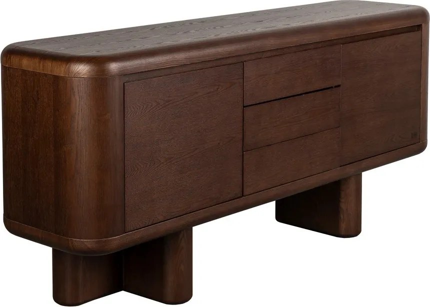Скрин от декор от ясен в тъмно естествен цвят 160x72x40 cm Herman – Dutchbone