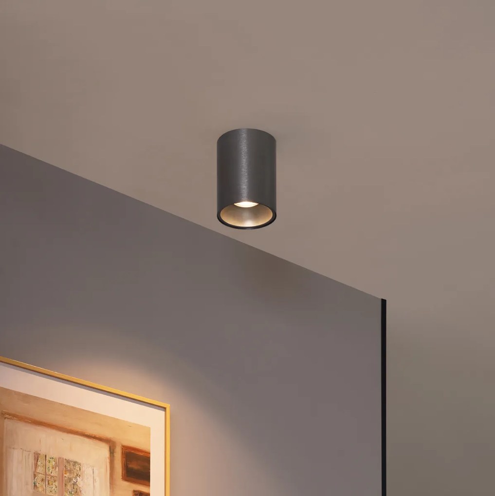 Модерен вграден прожектор тъмно сив GU10 50mm - Deep