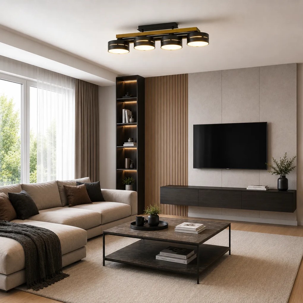 Плафон СИНТРА LED, орех, 72W