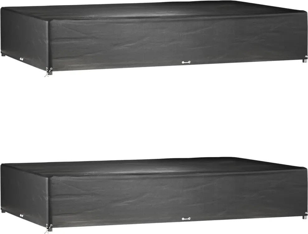 3155367 vidaXL Калъф градинска мебел 2 бр 16 капси 325x205x60 см правоъгълни