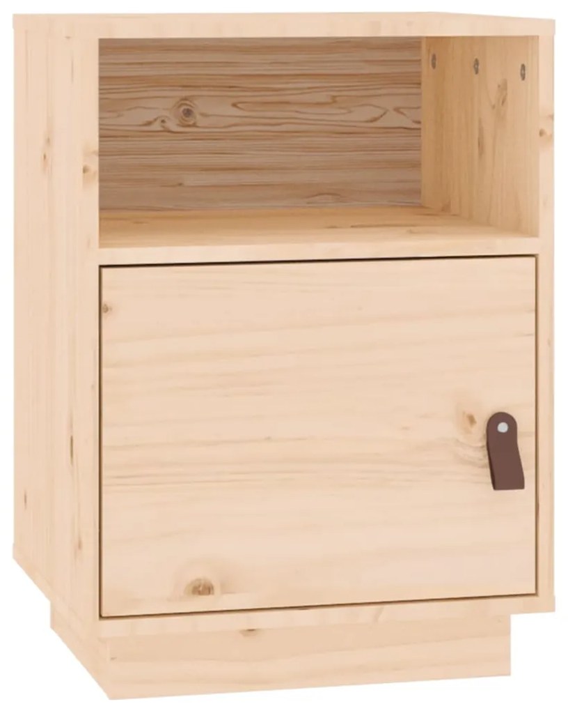 818315 vidaXL Нощно шкафче, 40x34x55 см, борово дърво масив