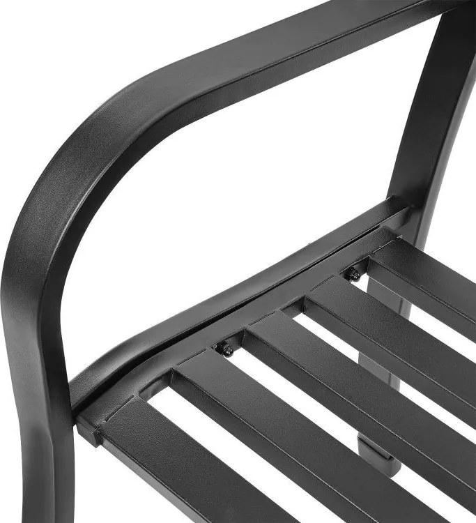 Градинска алуминиева пейка с облегалка 125 x 53 x 82 cm Сив