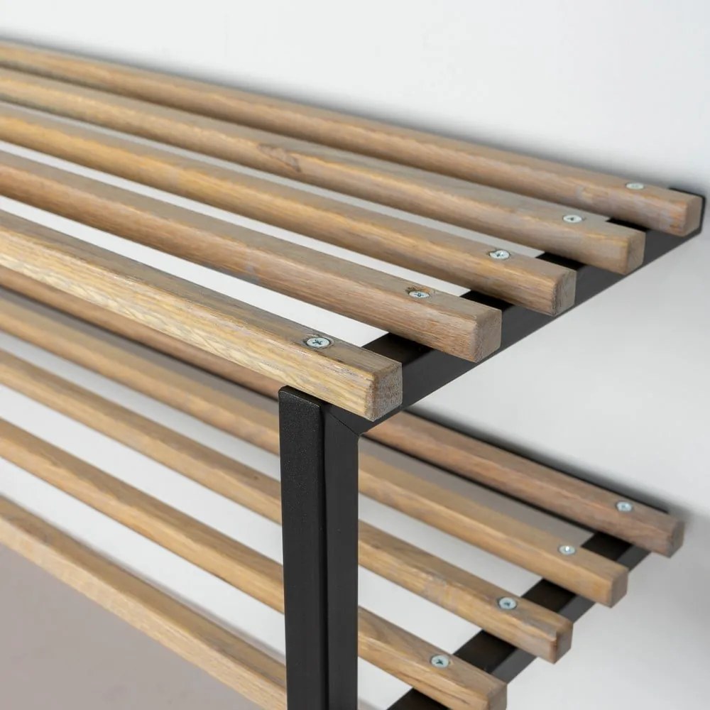 Метална етажерка за обувки в черно-натурален цвят Marco - Spinder Design