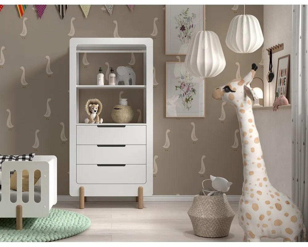 Бял отворен детски гардероб 88x180x57 cm Smile – Vipack