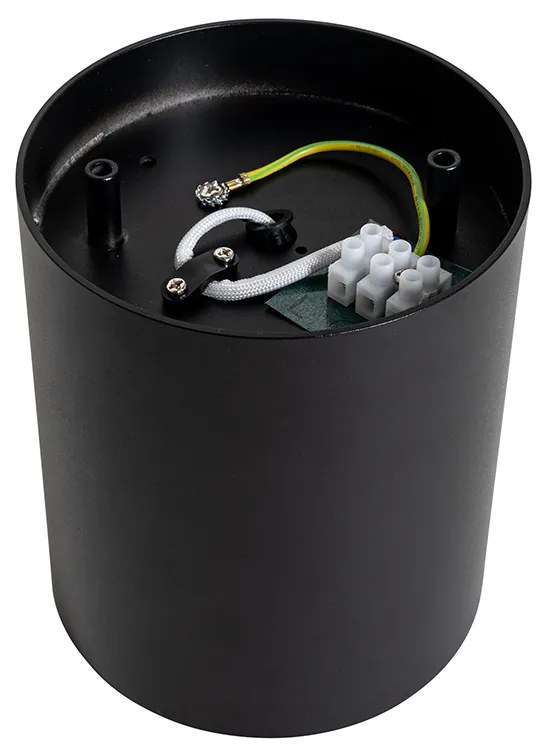 Модерен таванен прожектор черен въртящ се и наклоняващ се AR70 - Rondoo Up