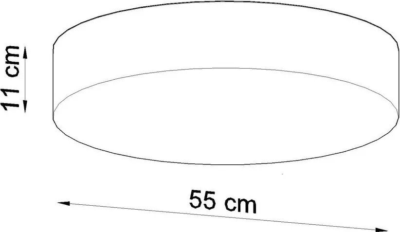 Осветително тяло за таван в сребрист цвят ø 55 cm Atis – Sollux
