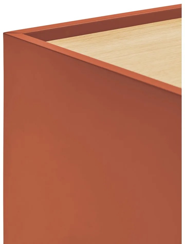 Масичка за телевизор в цвят тухла и естествен дъб 180x45 cm Otto - Teulat