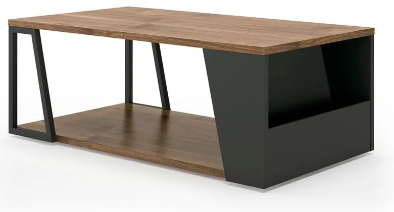 Масичка за кафе с плот от орехово дърво 100x55 cm Albi - TemaHome