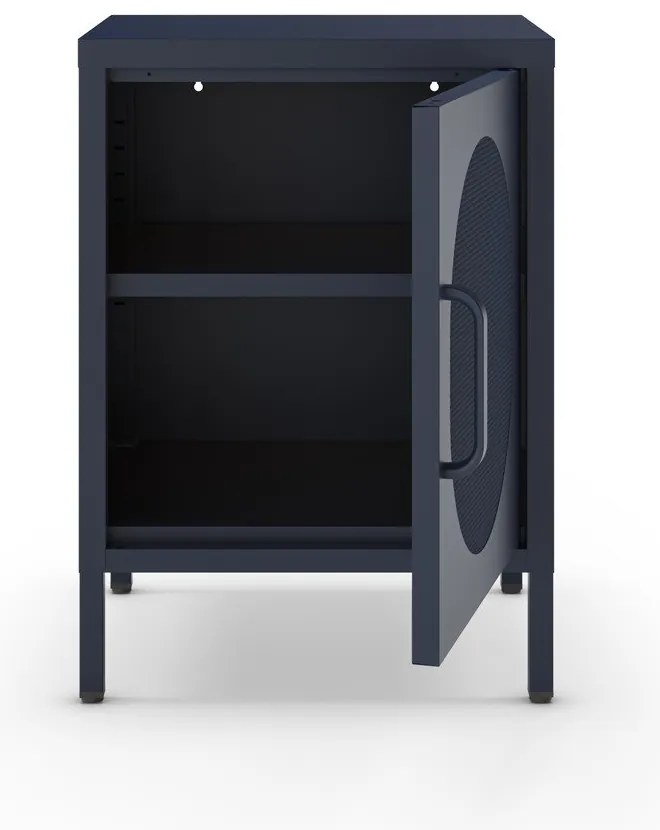 Тъмносиньо метално нощно шкафче Diora – Marckeric