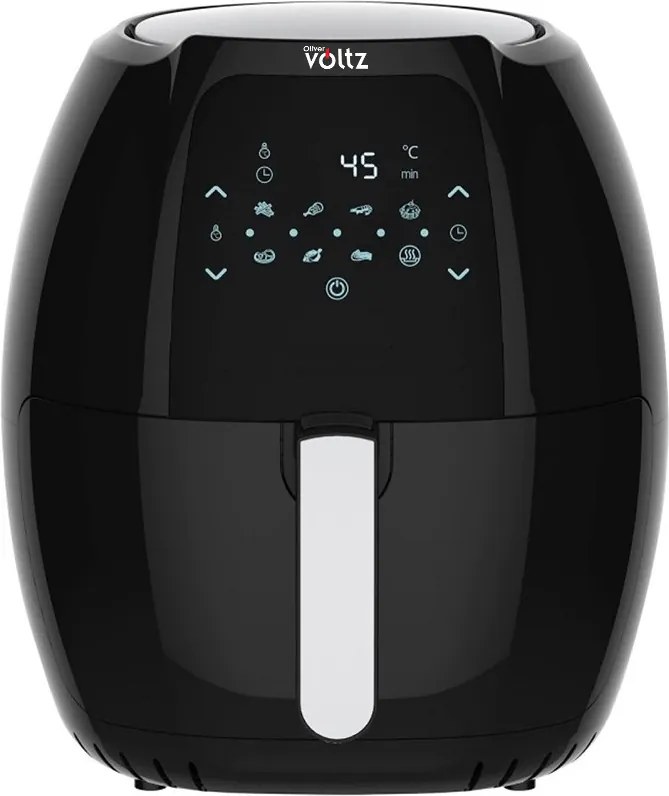 Втора ръка: Фритюрник с горещ въздух Oliver Voltz OV51980F, 1800W, 7.7 литра, 8 програми, Таймер, Черен