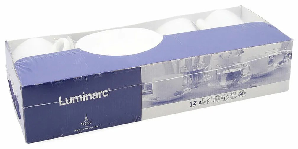 Комплект чаши с чинийки Luminarc Carine (12 pcs) 22 cl