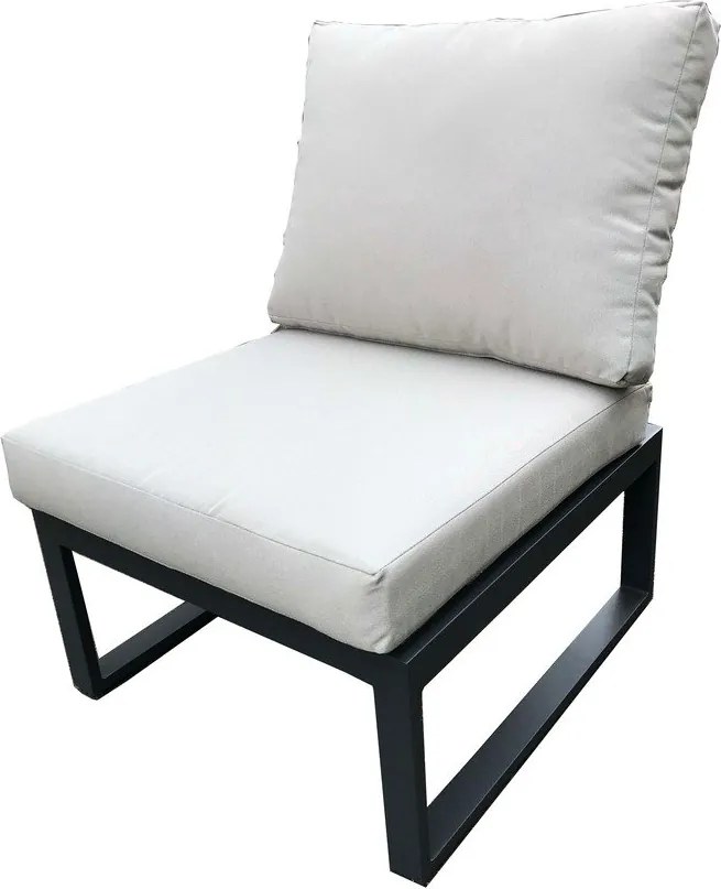 Сив алуминиев градински комплект за отдих за 5 души Rotterdam – Rojaplast