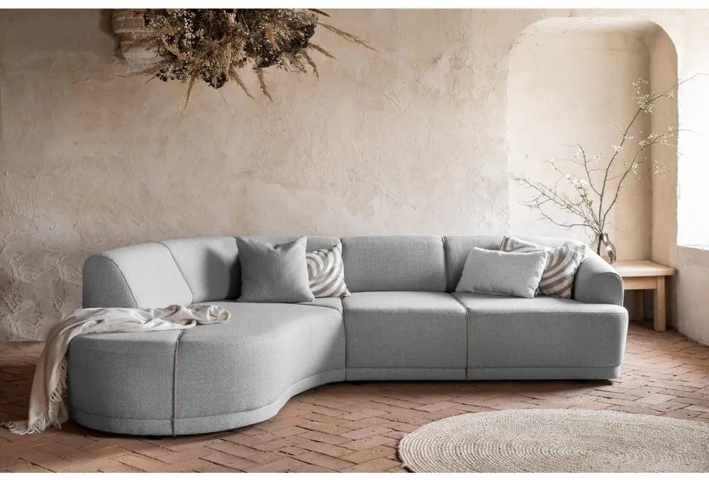Светлосив ъглов диван (ляв ъгъл) Bella Siena - Miuform