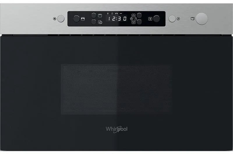 Микровълнова фурна за вграждане Whirlpool MBNA920X, 22 л, 700 W, Кварцов грил, Бързо размразяване, Запаметяване, Сребрист