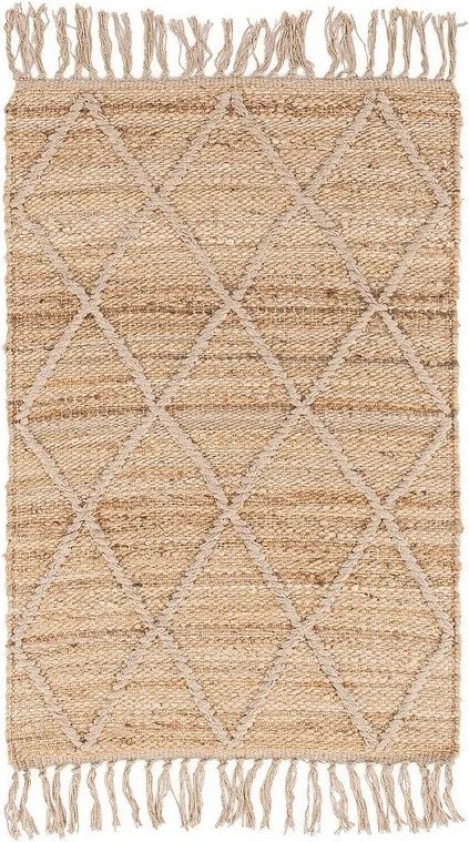 Ръчно изработен ютен килим в естествен цвят 60x90 cm Shaila – Yes Everyday