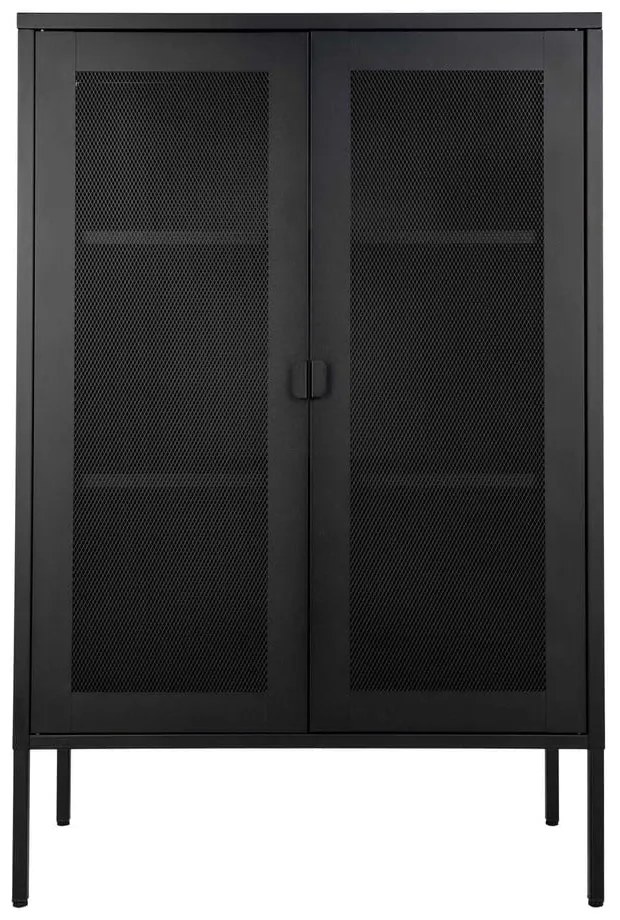 Черен метален шкаф 80x120 cm Melbourne - House Nordic