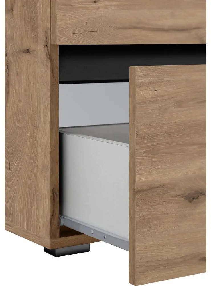 Шкаф за мивка от декор от дъб в естествен цвят 80x55 cm Wisla – Støraa