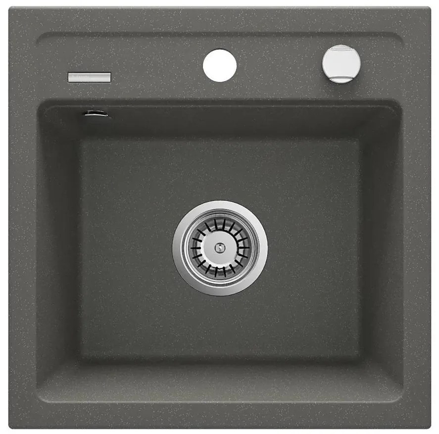Deante ZQZ_T103 - Кухненска мивка ZORBA 44x44 cm гранит/антрацит