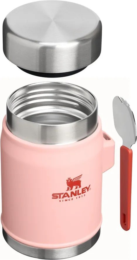 Термос за храна от неръждаема стомана в прасковен цвят 400 ml Legendary Food Jar + Spork Peach Rose – Stanley