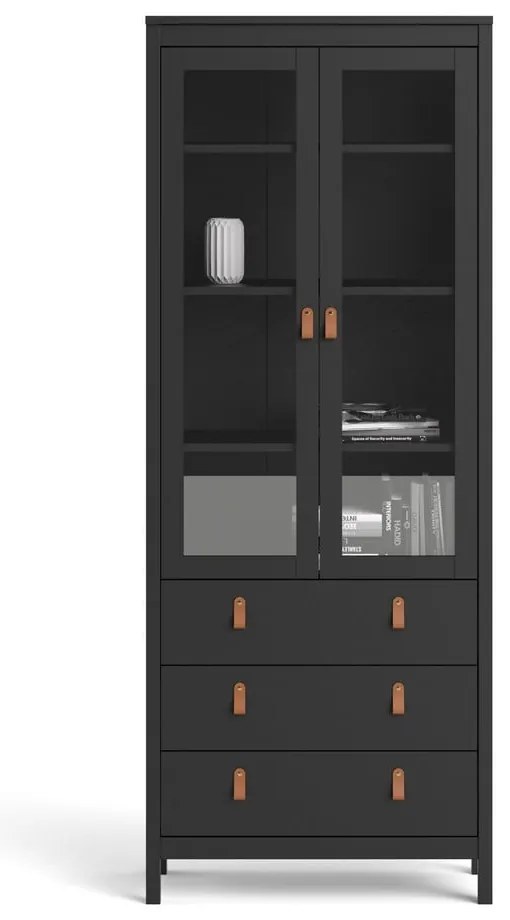 Черна витрина 78x199 cm Madrid – Tvilum